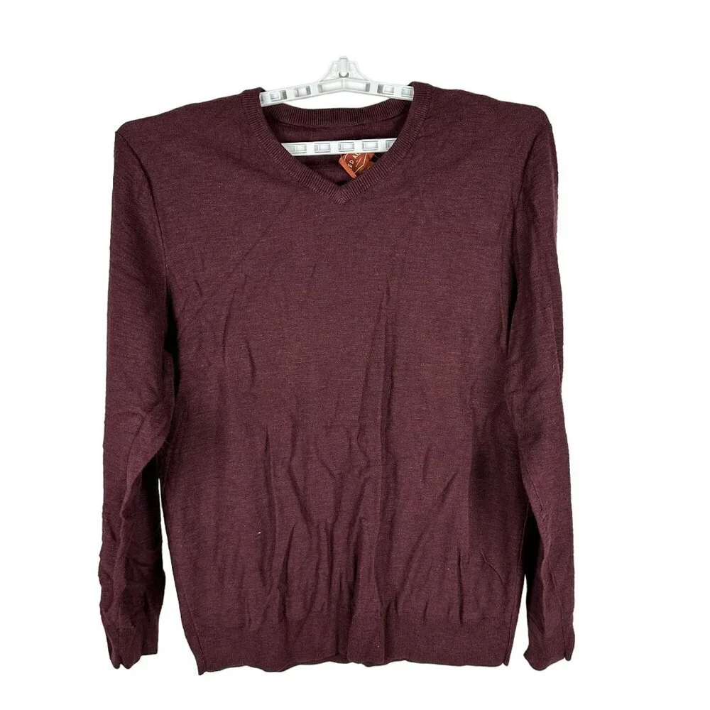 Red Ale By Alesbury Men's Burgundy Heather Sweater XL Crew Neck Long Sleeve